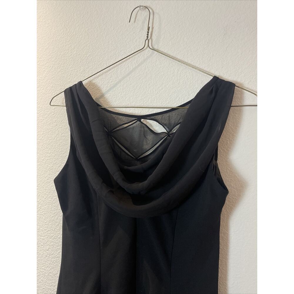 Evan Picone Black Sleeveless Rhinestone Cocktail Dress Size 8 - Picture 4 of 4